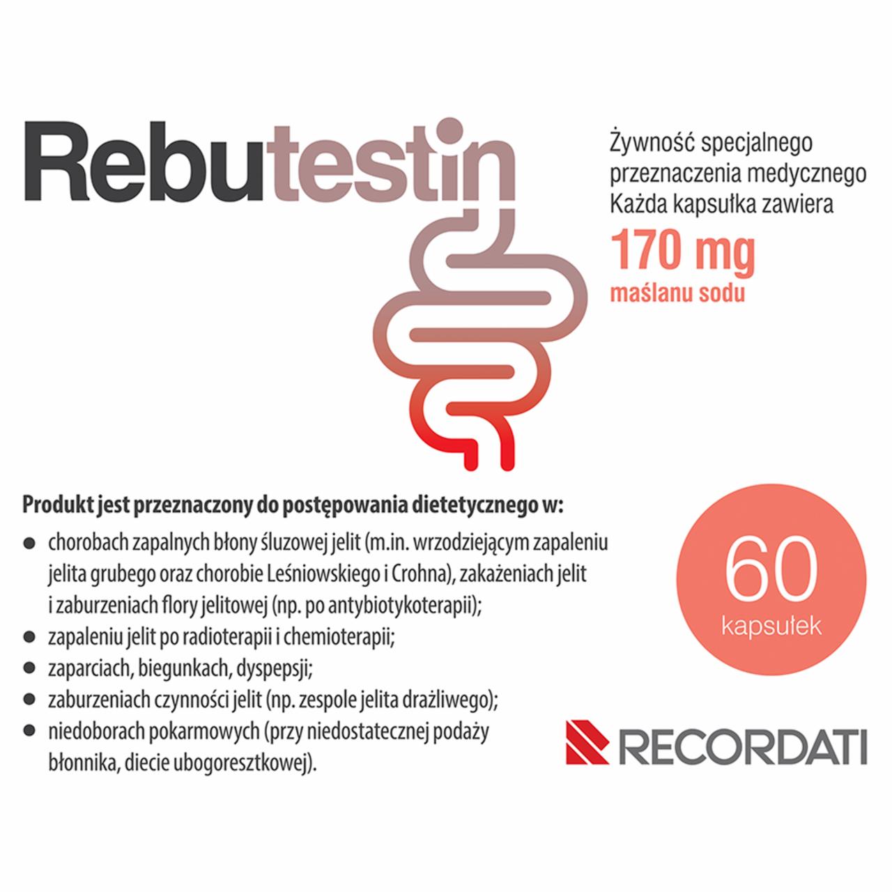 Zdjęcia - Rebutestin Żywność specjalnego przeznaczenia medycznego 26,1 g (60 sztuk)