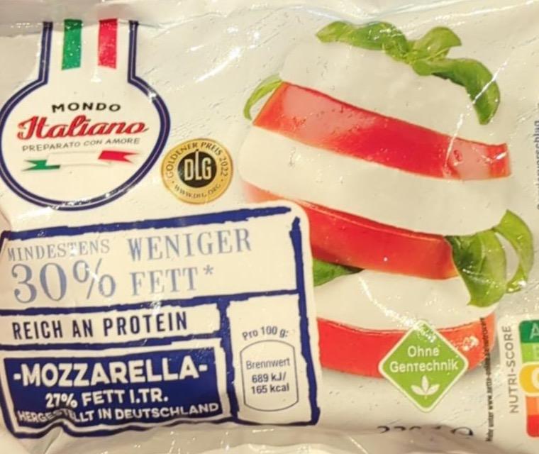 Zdjęcia - 30% weniger fett mozzarella Mondo Italiano