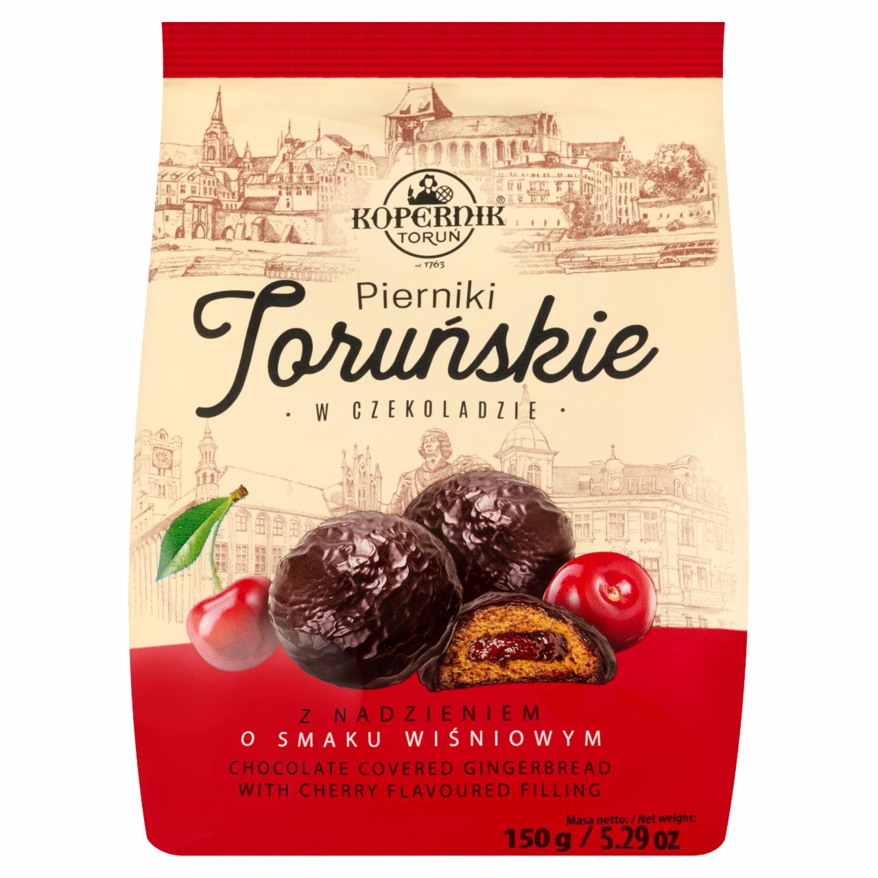 Zdjęcia - Kopernik Pierniki toruńskie w czekoladzie z nadzieniem o smaku wiśniowym 150 g