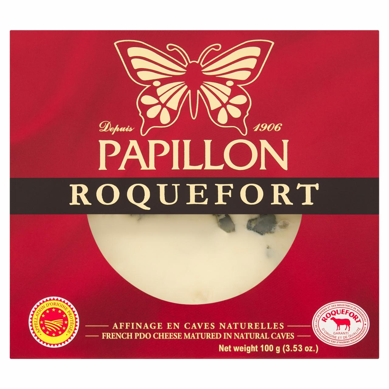 Zdjęcia - Papillon Roquefort Francuski ser podpuszczkowy dojrzewający 100 g