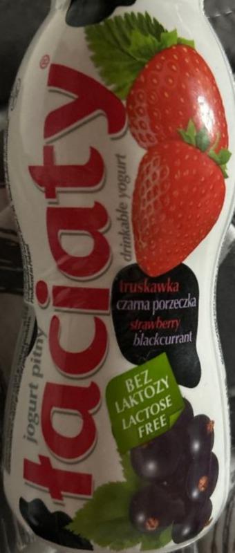 Zdjęcia - Jogurt pitny Łaciaty bez laktozy truskawka-czarna porzeczka