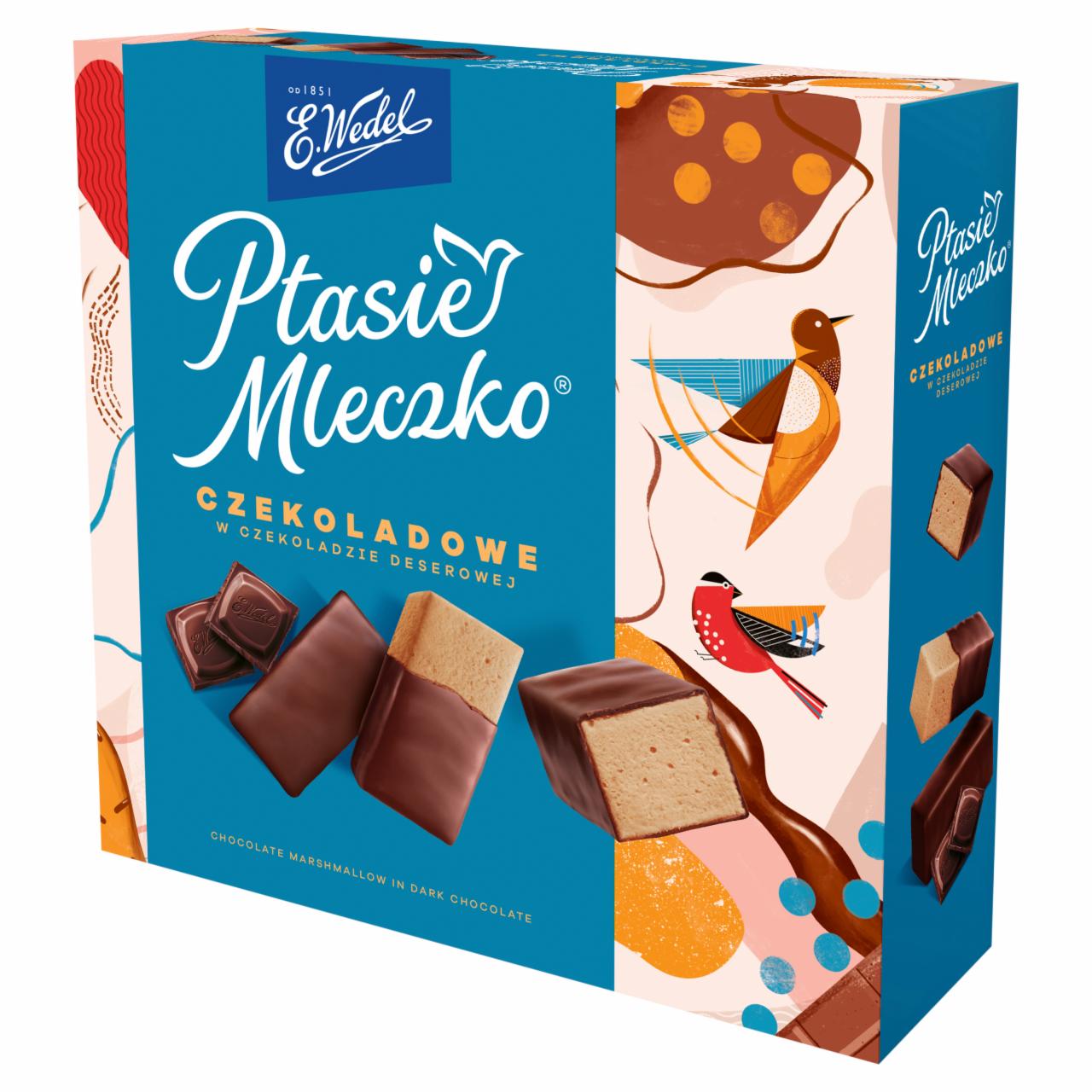Zdjęcia - E. Wedel Ptasie mleczko czekoladowe w czekoladzie deserowej 340 g