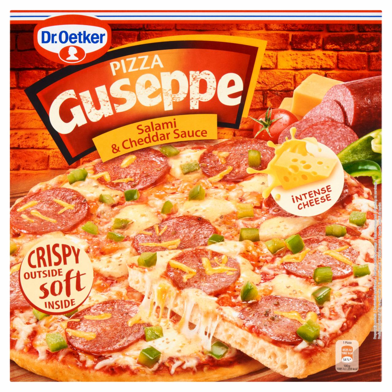 Zdjęcia - Dr.Oetker Guseppe Pizza z salami i sosem cheddar 418 g