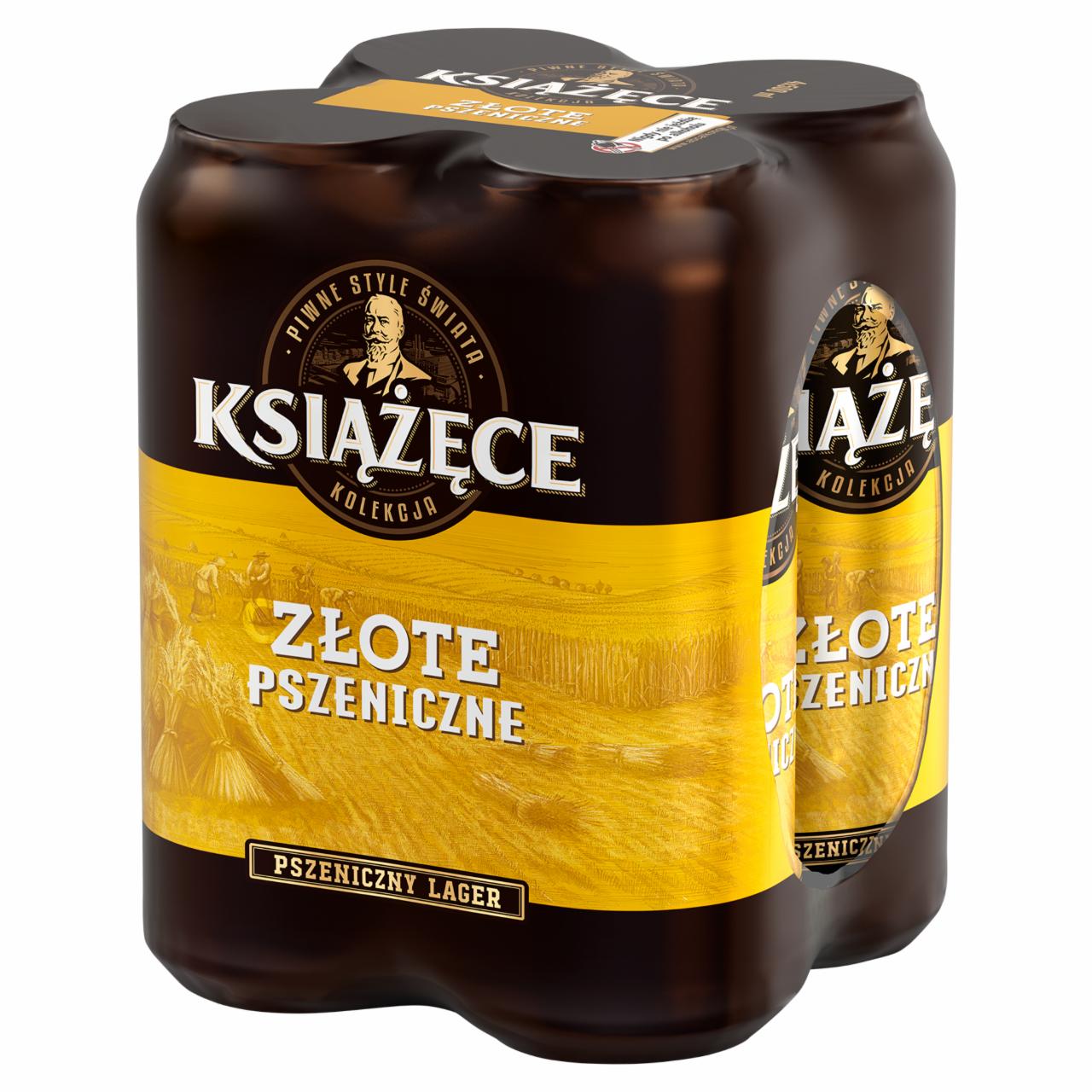 Zdjęcia - Książęce Złote Pszeniczne Piwo 4 x 500 ml