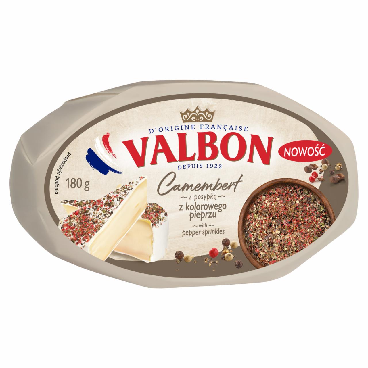 Zdjęcia - Valbon Camembert z posypką z kolorowego pieprzu 180 g