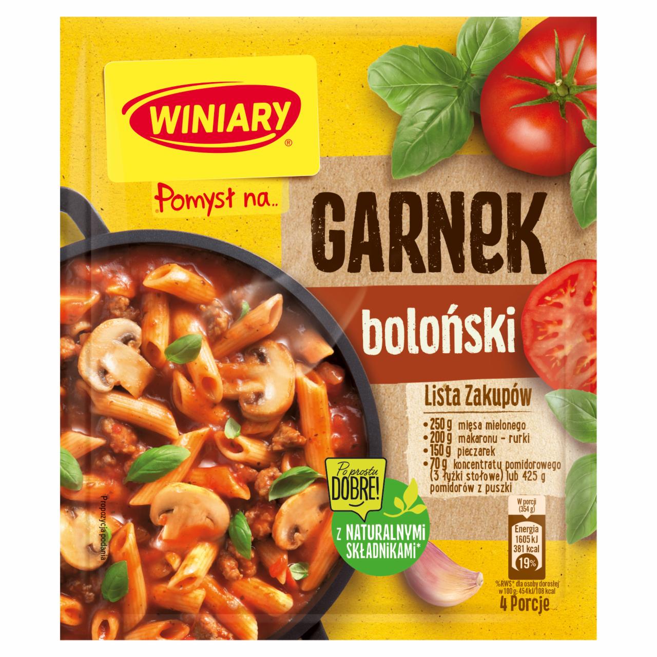 Zdjęcia - Winiary Pomysł na... Garnek boloński 45 g