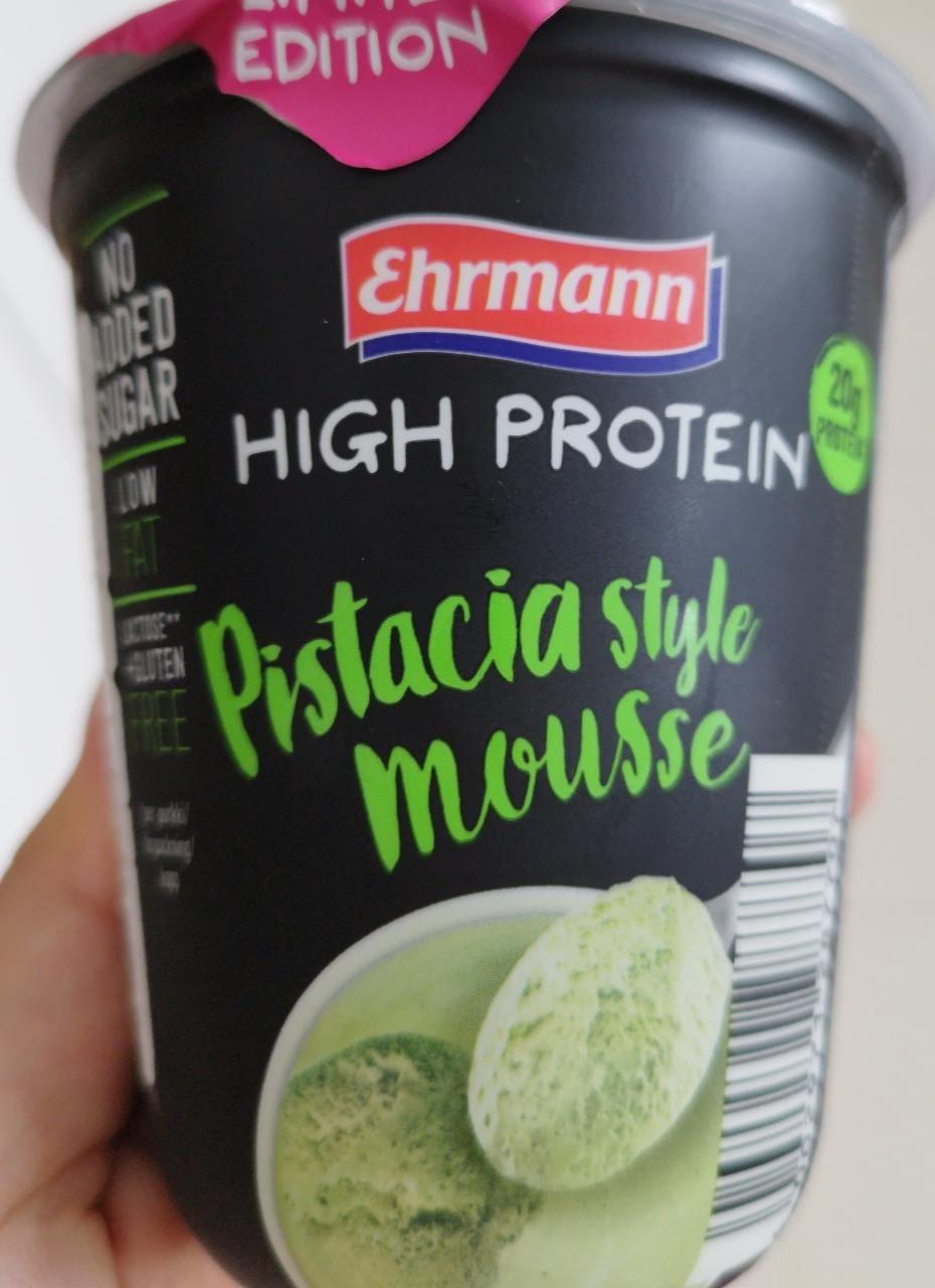 Zdjęcia - High protein pistacia style mousse Ehrmann