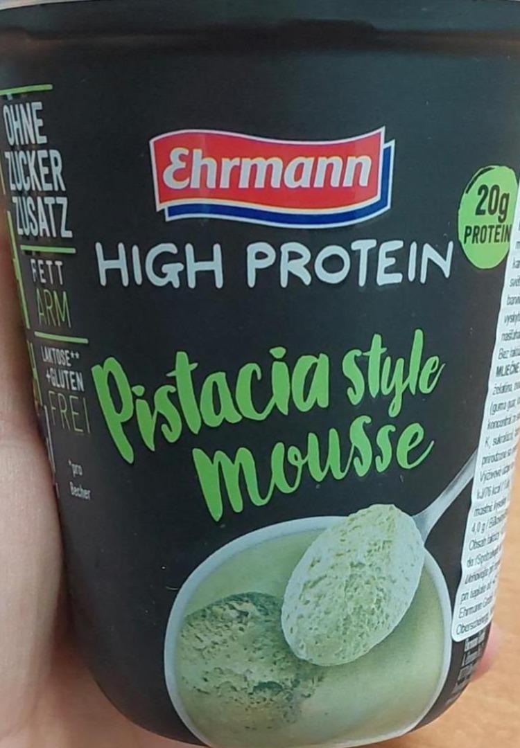 Zdjęcia - High protein pistacia style mousse Ehrmann