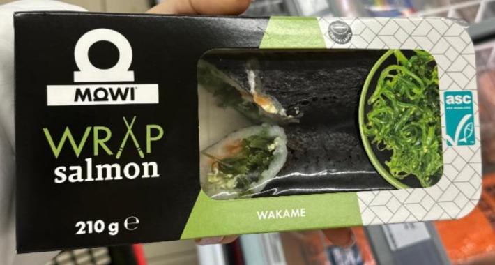 Zdjęcia - Mowi Wrap z surowym łososiem atlantyckim sałatką wakame i serkiem śmietankowym 210 g