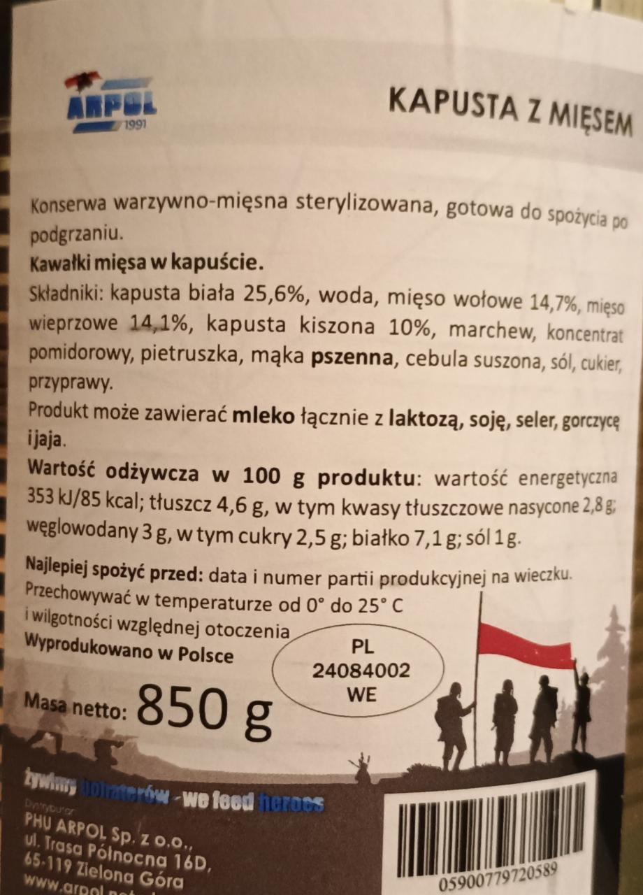 Zdjęcia - Kapusta z mięsem Arpol