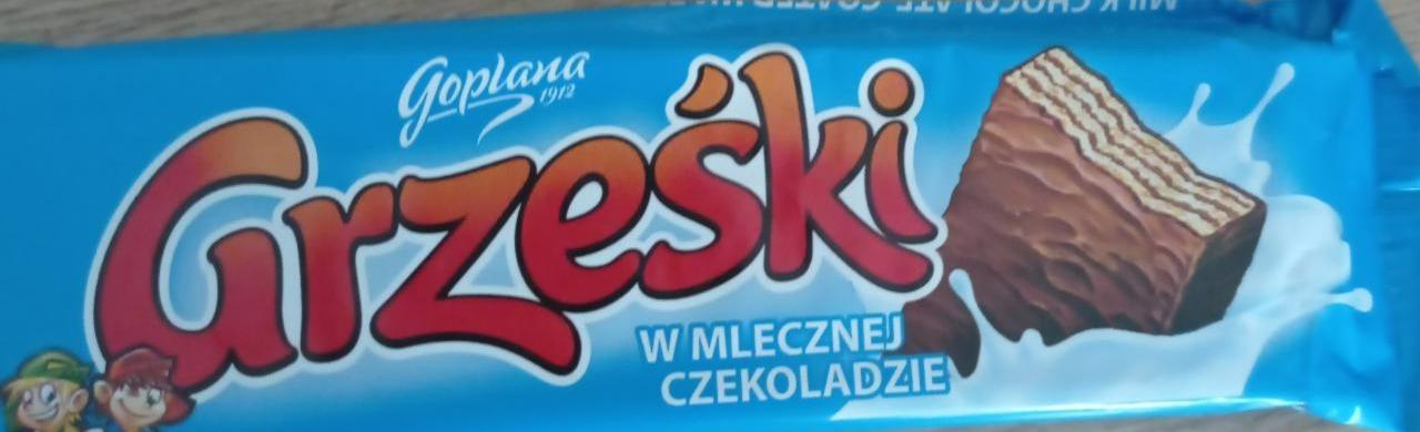 Zdjęcia - Grześki Wafel przekładany kremem kakaowym w czekoladzie mlecznej 36 g
