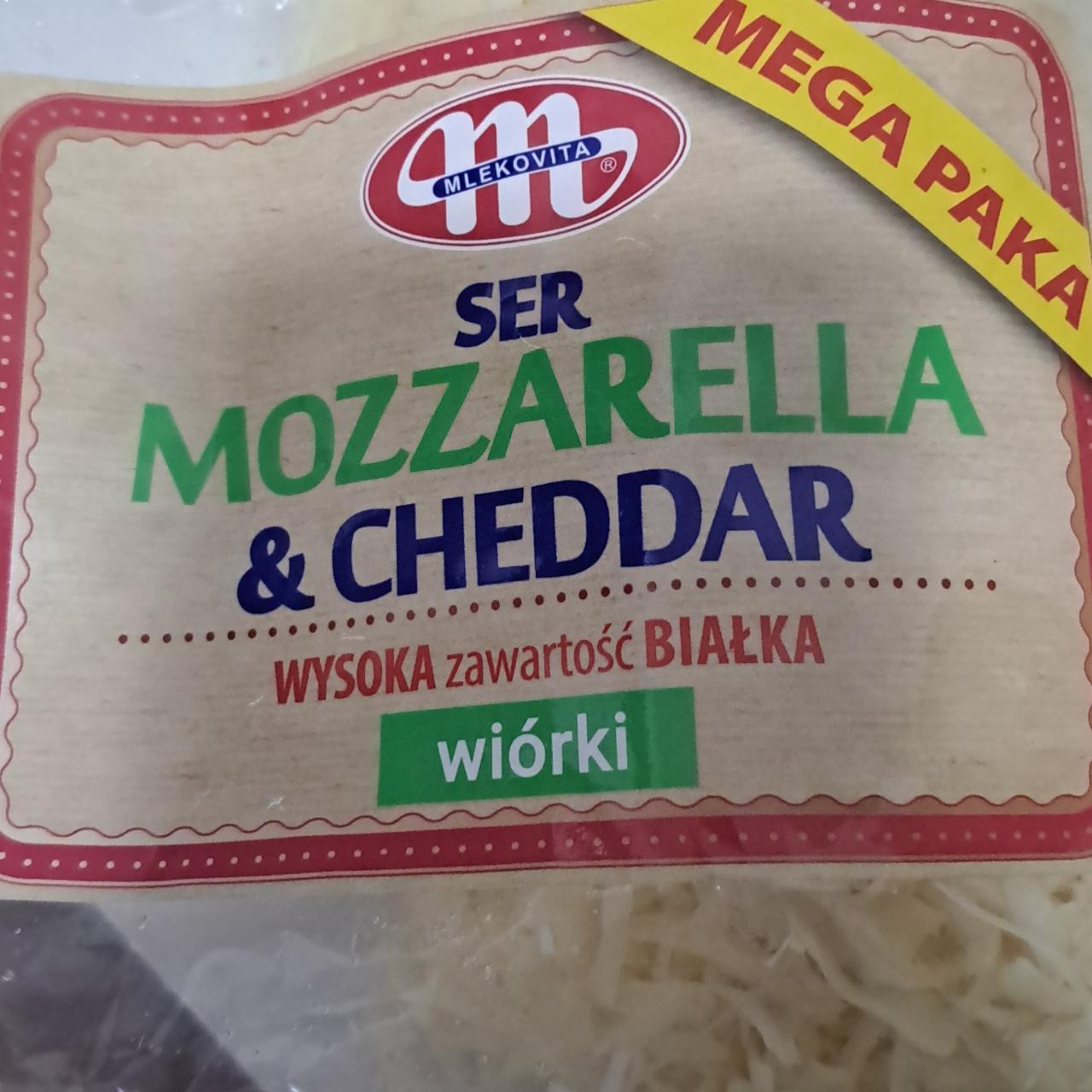 Zdjęcia - Ser mozzarella & cheddar Mlekovita