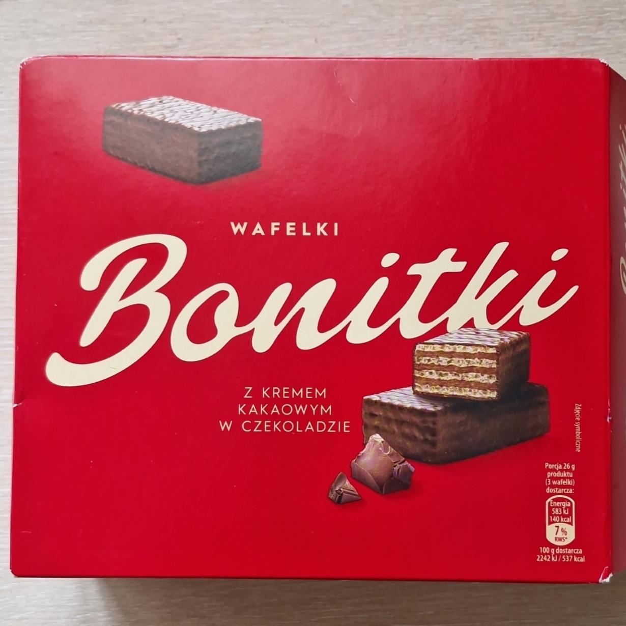 Zdjęcia - Wafelki z kremem kakaowym w czekoladzie Bonitki