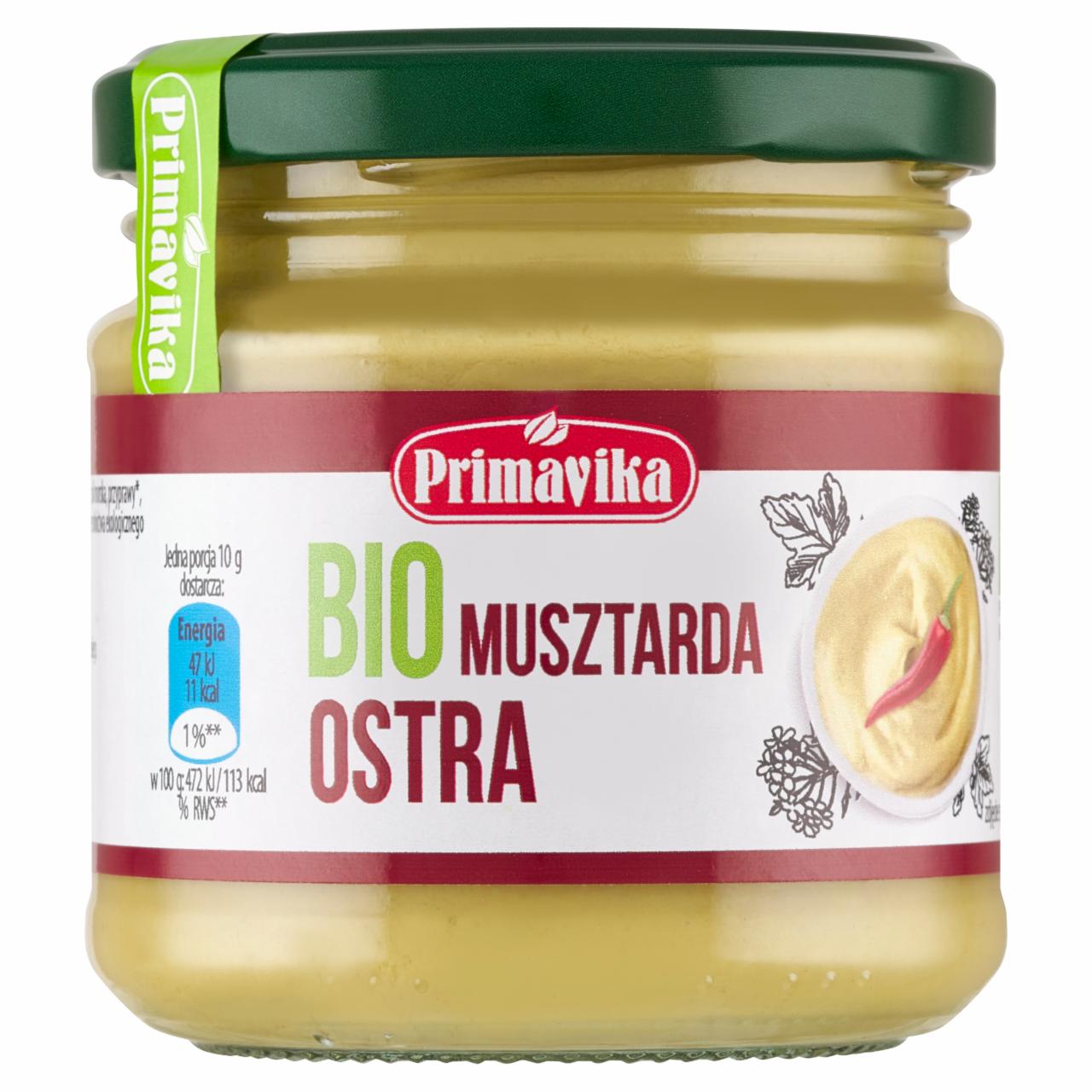 Zdjęcia - Primavika Bio musztarda ostra 170 g
