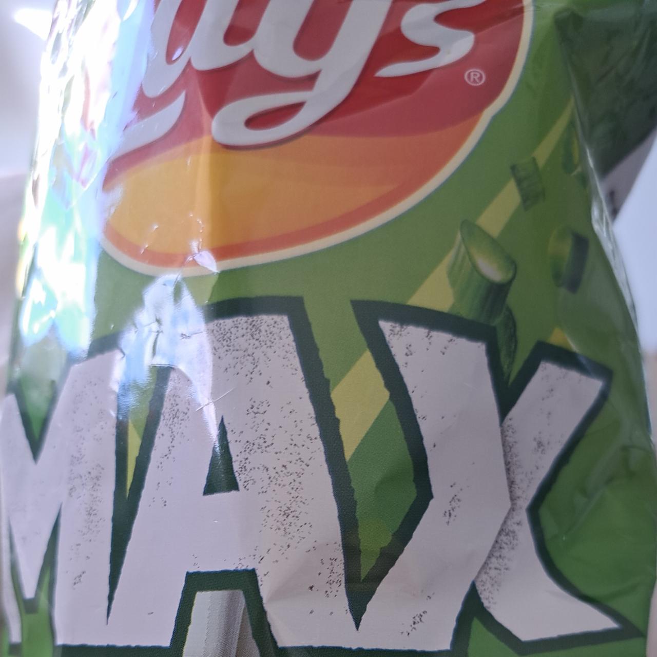 Zdjęcia - Max Chipsy ziemniaczane karbowane o smaku zielonej cebulki 120 g Lay's
