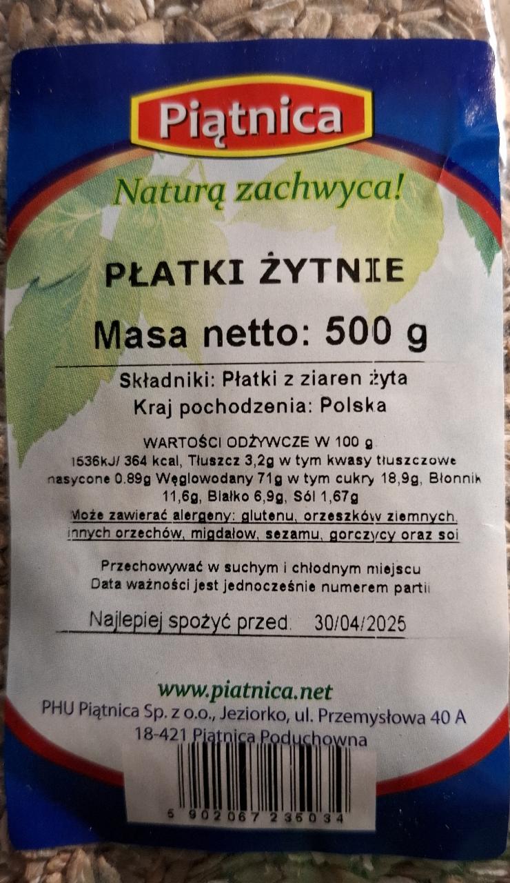 Zdjęcia - Płatki żytnie Piątnica