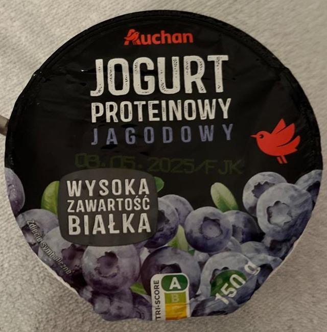 Zdjęcia - Jogurt proteinowy jagodowy Auchan