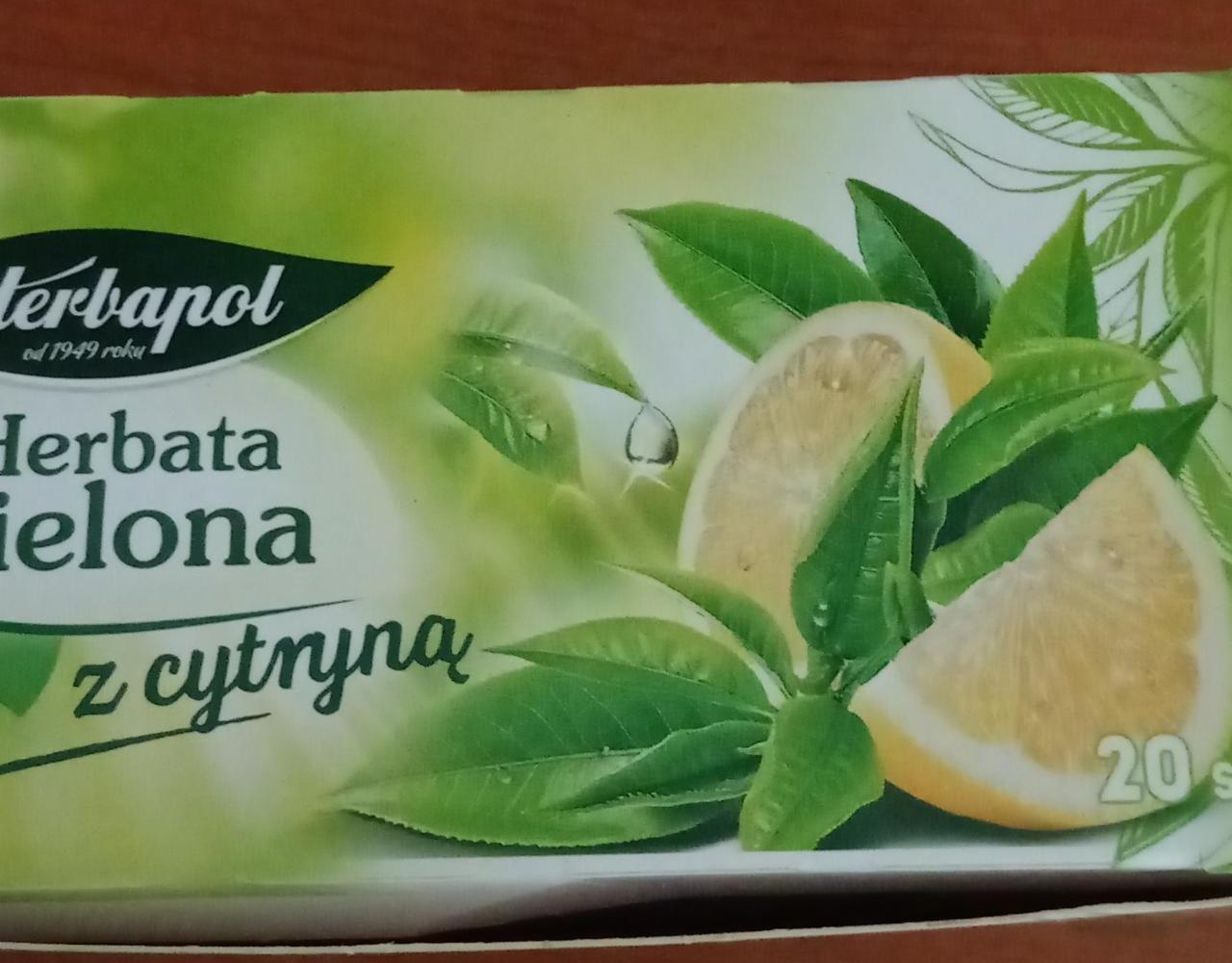 Zdjęcia - Herbata zielona z cytryną Herbapol