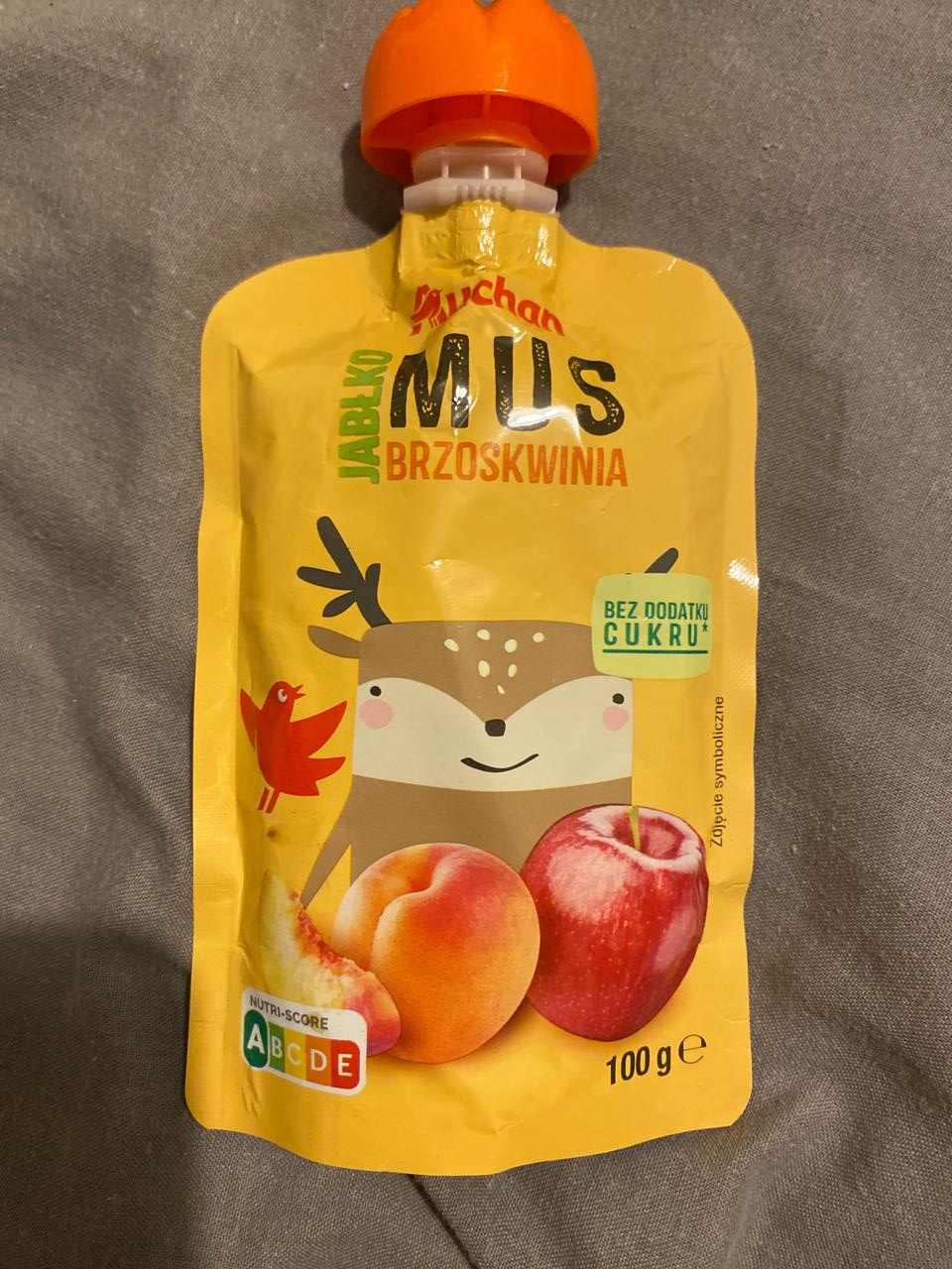 Zdjęcia - mus jabłko brzoskwinia Auchan