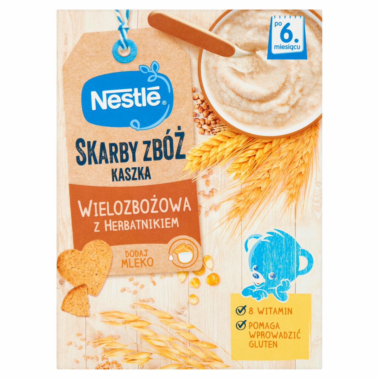 Zdjęcia - Nestlé Skarby Zbóż Kaszka wielozbożowa z herbatnikiem dla niemowląt po 6. miesiącu 250 g
