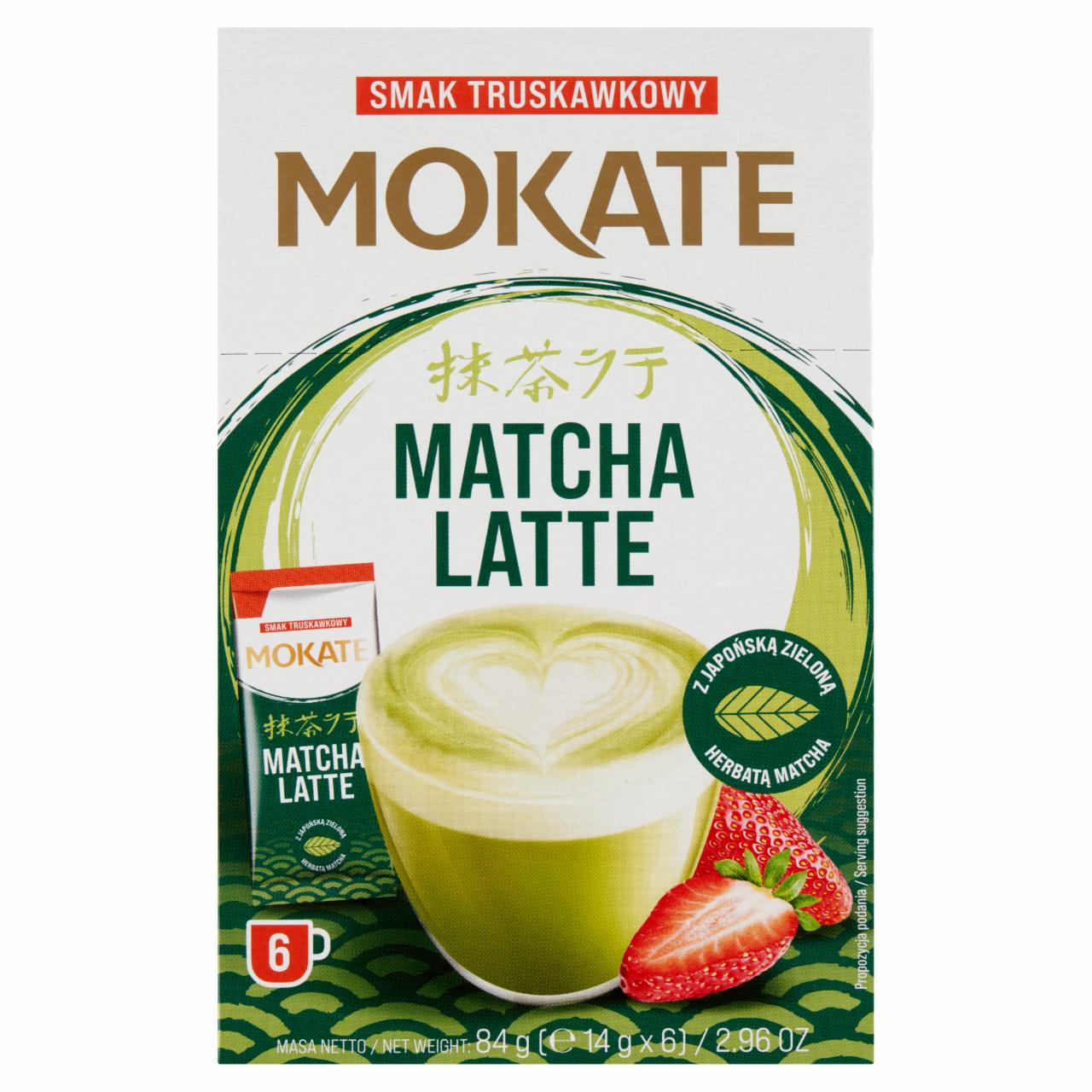Zdjęcia - Mokate Matcha Latte Napój w proszku smak truskawkowy 84 g (6 x 14 g)