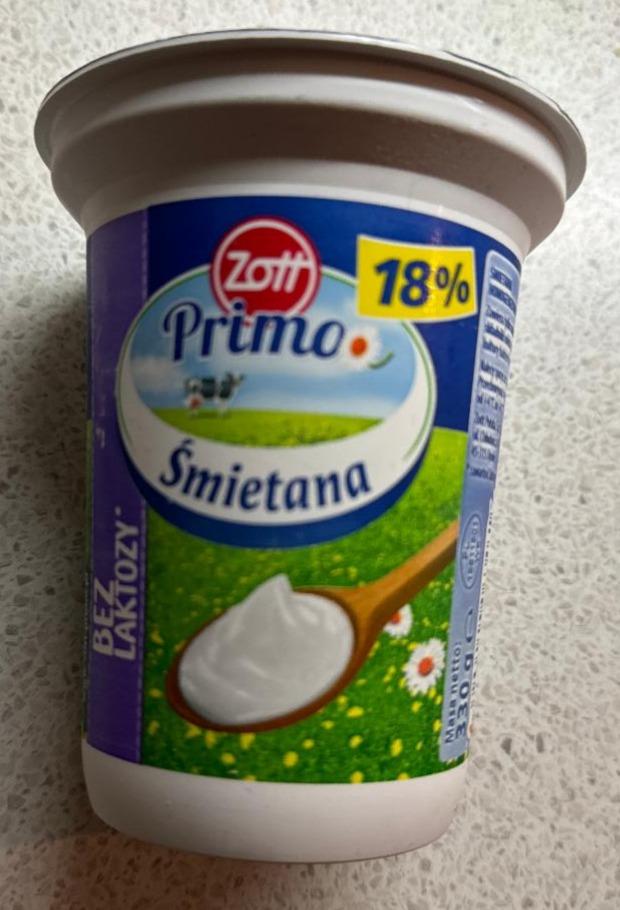 Zdjęcia - Primo Śmietana 18% bez laktozy Zott