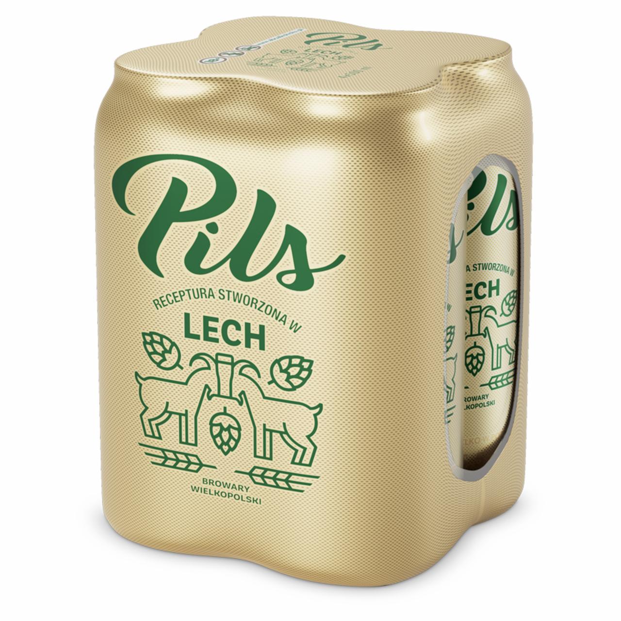 Zdjęcia - Lech Pils Piwo jasne 4 x 500 ml