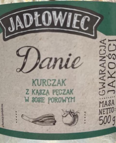 Zdjęcia - Danie kurczak z kaszą pęczak w sosie porowym Jadłowiec