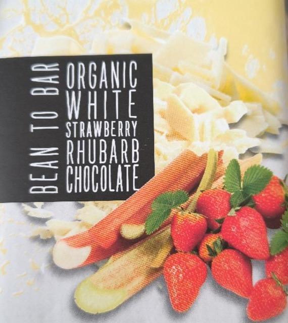 Zdjęcia - Bean to bar organic white strawberry rhubarb chocolate Meybona