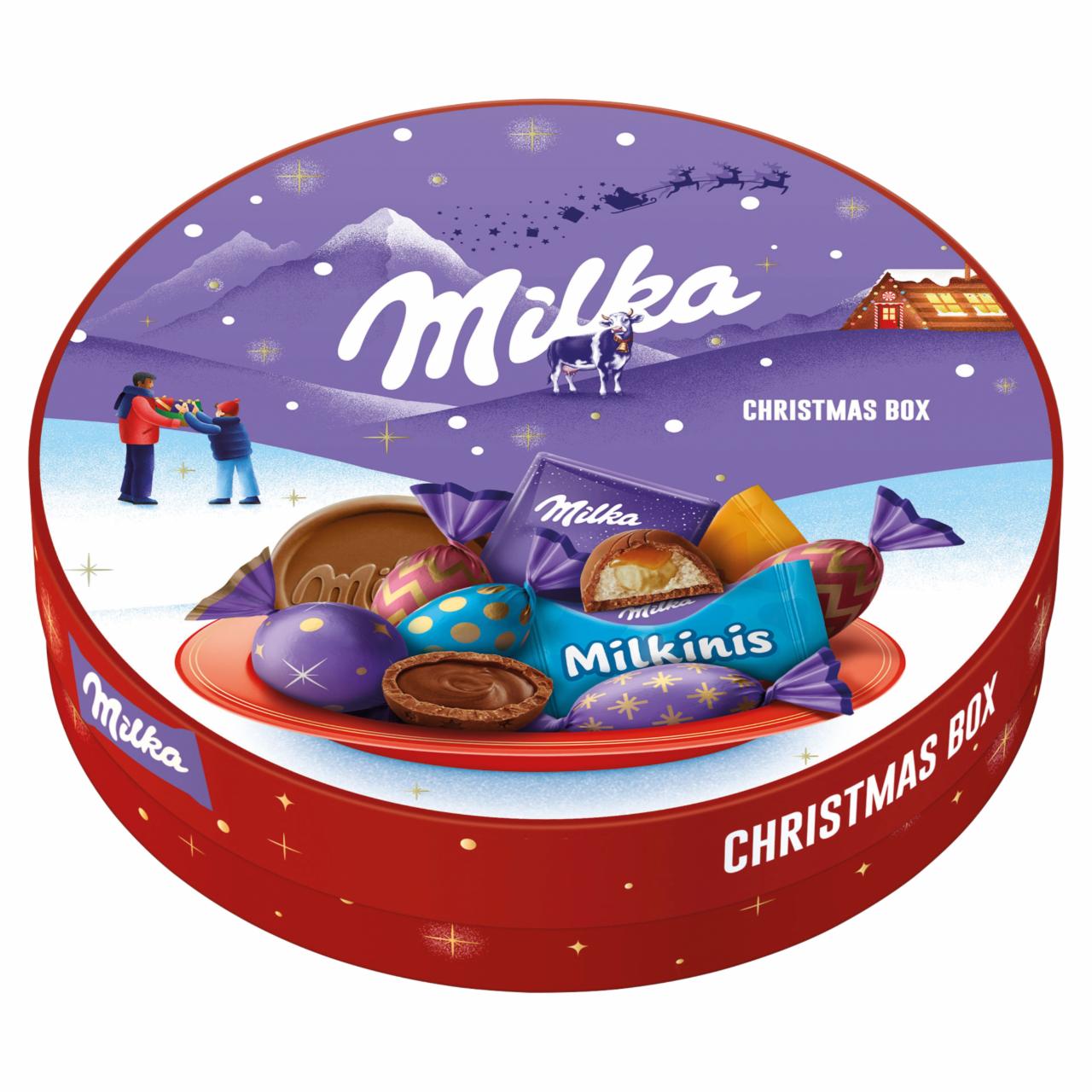 Zdjęcia - Milka Christmas Box Mieszanka czekolady mlecznej 195 g (19 sztuk)
