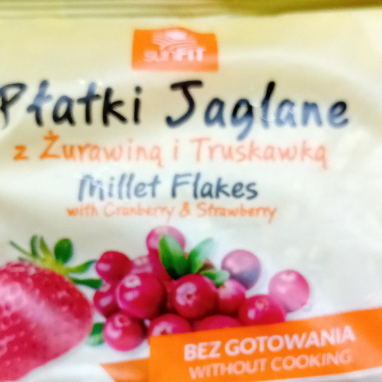 Zdjęcia - Płatki jaglana z żurawiną i truskawką sunFIT