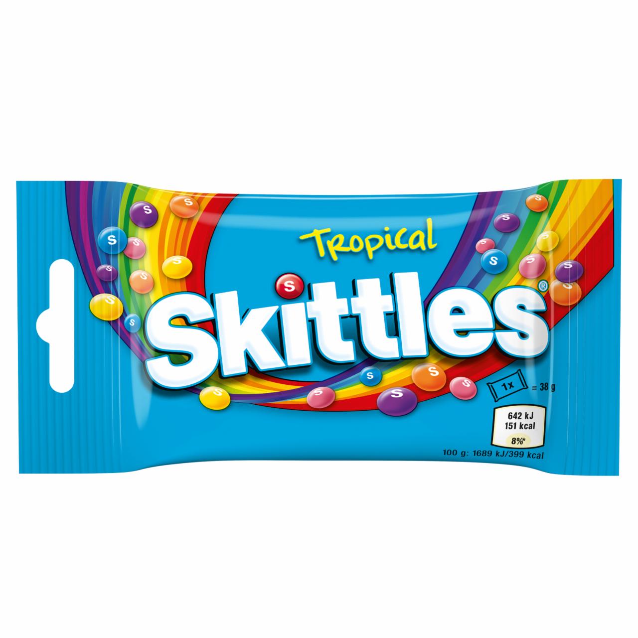 Zdjęcia - Skittles Tropical Cukierki do żucia 38 g