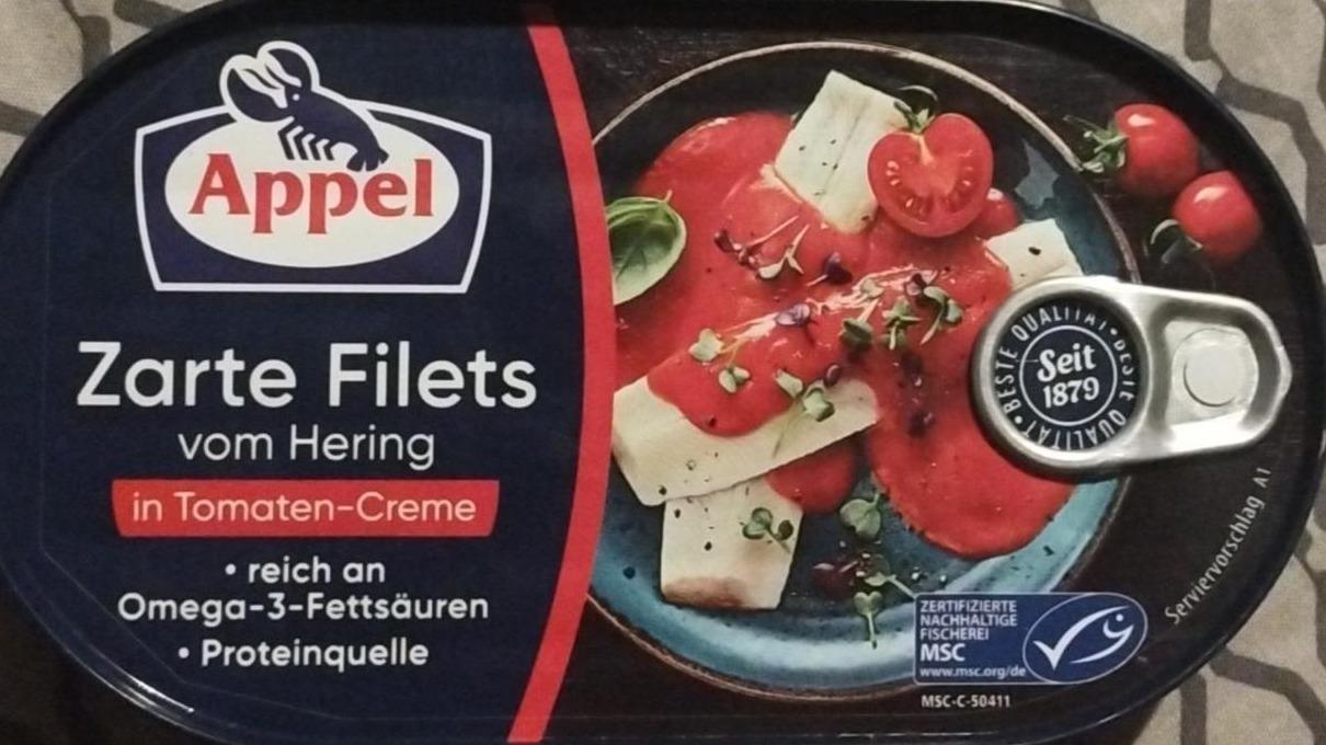 Zdjęcia - Zarte filets vom hering in tomaten creme Appel