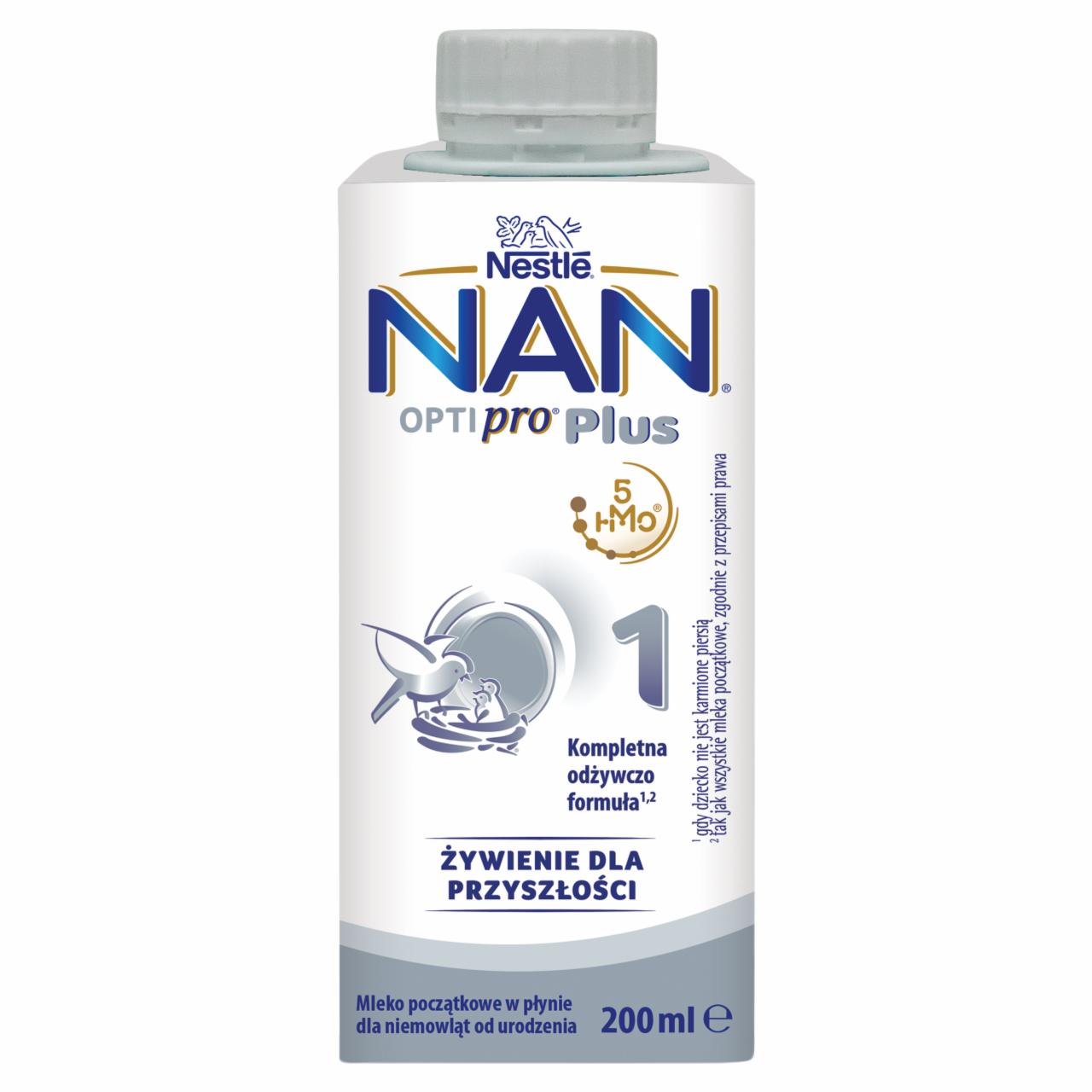 Zdjęcia - NAN OPTIPRO Plus 1 Mleko początkowe w płynie dla niemowląt od urodzenia 200 ml
