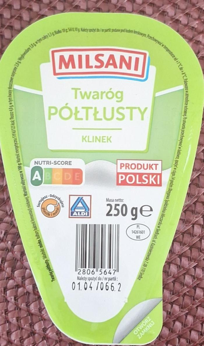 Zdjęcia - Twaróg półtlusty klinek Milsani